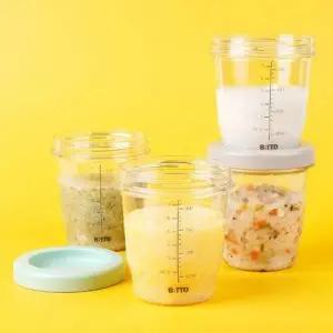 트라이탄이유식용기세트 4P 이유식기 보관용기 소분 밥그릇 간식통