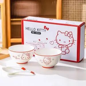 고품질 산리오 헬로키티 도자기 수저 선물세트 세라믹식기세트 (WFFHNWQ)