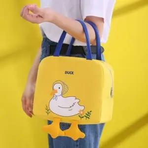 오리 보온 보냉 캐릭터 도시락 소풍 캠핑 어린이집 유