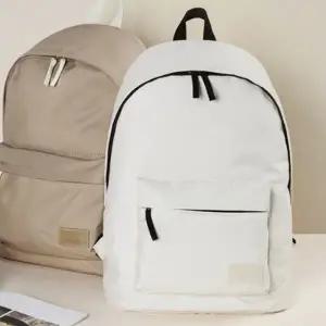 러블리 심플 무지 단체 가방 학생 백팩 배낭 아이보리
