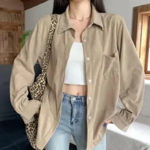 여성 루즈핏 데일리 코듀로이 골지 남방 긴팔 골덴 셔츠