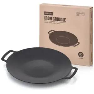 리빙아트 인덕션 아이언 그리들팬30cm가방/손잡이포함