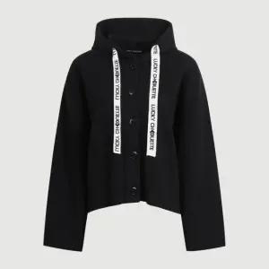 럭키슈에뜨 자카드 후드 니트 가디건 LQWCW25300