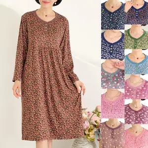 [엄마옷 로즈맘] 해음피치기모홈웨어원피스
