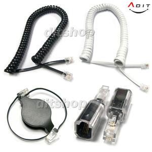 유선 무선 전화선 랜선연장 수화기 코드 꼬임방지 전화선케이블 연장 연결잭 연결젠더