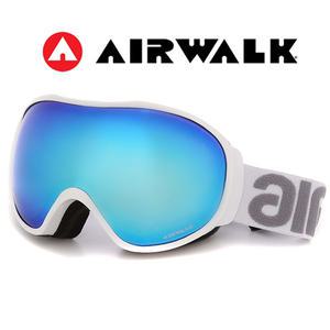 에어워크 스키/보드고글 AW-4400 화이트/블루미러 안경겸용/주야겸용/김서림방지
