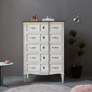 [피어젠] 앤틱 리아스 5단 서랍장 화이트