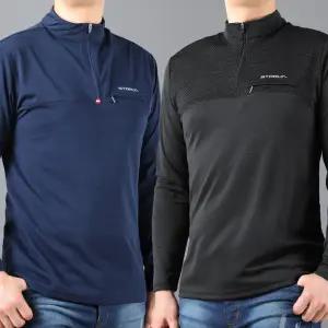 겨울 기모 남성 티셔츠 폴라 반폴라 카라 반업티 상의 고컬리티 오피스룩 작업복 작업 등산 골프 남자
