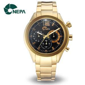 [네파] NEPA 크로노그래프 남성 야광 메탈시계 N5010M-GOLD