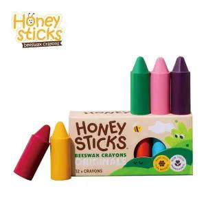 [허니스틱]비즈왁스 크레용-오리지널 12색/아기크레용/유아크레파스/돌아기크레파스
