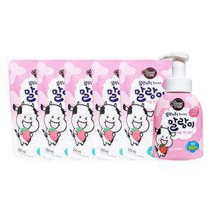 애경 샤워메이트 말랑이 핸드워시 딸기우유향 본1+리5