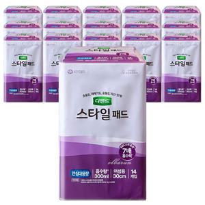 디펜드 스타일 패드 여성용 안심대용량 14매x16팩-1박스 /요실금패드 기저귀