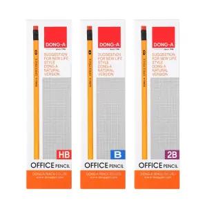 동아 오피스 연필 지우개 연필 HB B 2B 1타(12개입)