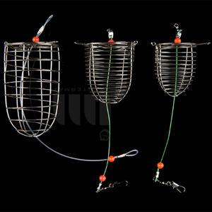 낚시 스텐 와이어 맨 카고 채비 카고망  집어통 소 중 대 미끼통 원투낚시