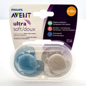 아벤트 울트라 소프트 쪽쪽이 2단계 6~18개월 (블루+그레이) 소프트 노리개 젖꼭지