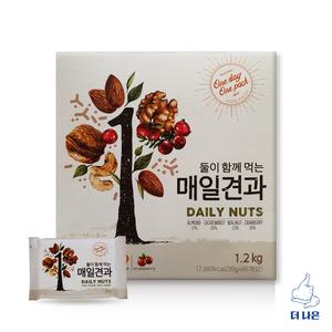 둘이 함께 먹는 매일견과 1.2kg (20g X 60봉)