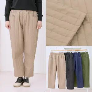 엄마옷 마미소 고급 패딩 솜 바지 방한 겨울 기모 누빔 김장 밴딩 할머니 빅사이즈 40 70 마담 중년 여성 옷