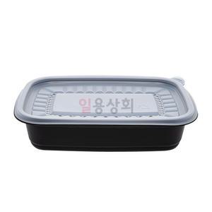 사각 죽용기 JH 1913 소 650ml 250세트 검정