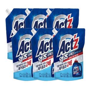 액츠 퍼펙트 베이킹소다 1.5L 리필 6개 액체세탁세제 겸용세제