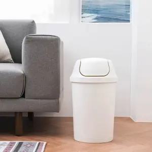프랑코 스윙휴지통 20L 화이트 휴지통 분리수거함 푸쉬휴지통 스윙휴지통 사무실 욕실휴지통 쓰레기통