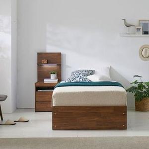 [NS홈쇼핑]슈퍼싱글 SS 수납 침대프레임 + LED 협탁 세트[32070787]