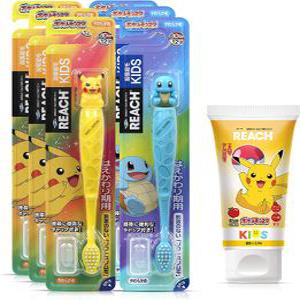 리치 키즈 포켓몬스터 피규어 칫솔 6종 세트 치약 피카츄 꼬부기 캐릭터 유치원 어린이