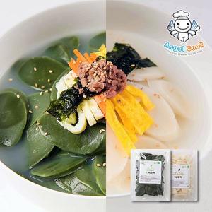 [엔젤쿡] 자연담은 거문도 해풍쑥 1+1 흰떡국떡 쑥떡국떡 혼합2종세트 무농약인증 쑥사용