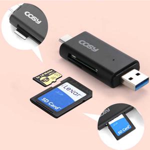 2IN1 OTG 듀얼 카드리더기 USB3.0 + C타입 SD 마이크로SD 슬롯 디카 블랙박스 영상재생