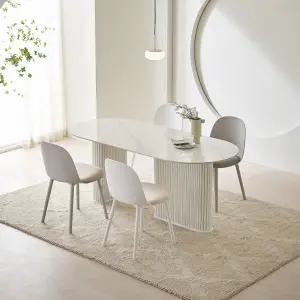 [착불] 이즈 블레이 1800 세라믹 타원형 템바 4인 식탁 세트 IFO278