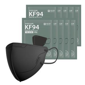[리벤스] 에버퓨어 새부리형 마스크(KF94)(블랙/대형) 50입