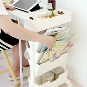 아트박스 보노하우스 모던슬림 북트롤리 5단 이동식 틈새 책꽂이