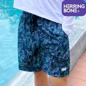 남자 래쉬가드 스윔팬츠 트로피컬 휴양지 반바지 비치웨어 하의 AD511M