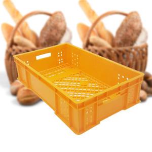 빵바구니3호 노랑/사각 플라스틱 빵박스 PVC 노랑 업소용 대형바구니 농산물 식품 수산물 과일 운반 빵상자