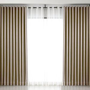 [지나송]네마 사중직 아일렛암막커튼(340x230)+쉬어커튼(봉+설치부속)