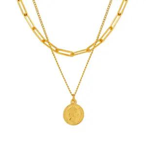 갤러리아 순금 목걸이 엘리자베스 레이어드 24K 18.75g 18K장식