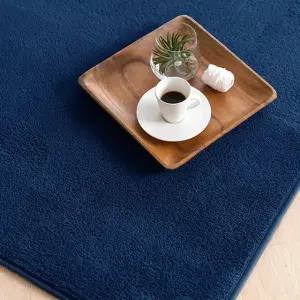 스칸디앤홈 관리쉬운 크레용 단모 러그 거실 카페트 네이비 100x150