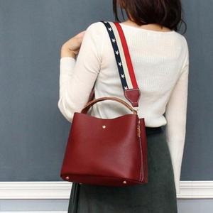 [라일리] Rly 쿨샵 컬러풀 삼색 스트랩 토트백 스타일 크로스백