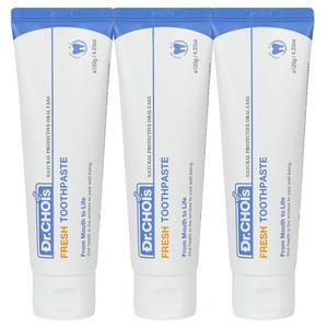 닥터초이스 개운하고 상쾌한 민트향 좋은치약 프레쉬에프 3개+미니치약