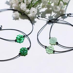 네잎클로버 실팔찌 만들기 세트 [행운의 팔찌 키트 DIY 6종 소원 매듭 우정 끈 마크라메 재료 부자재]