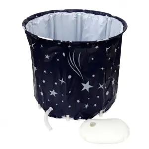 베이비캠프 접이식 원통형 반신 욕조 이동형 사우나