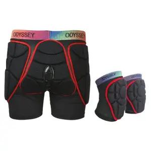 오딧세이 스키   스노우 보드 엉덩이 + 무릎 보호대 세트 라이더 RA 짧은 꼬리뼈 보호