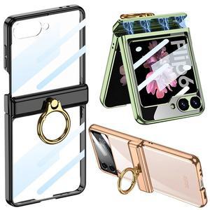 [수나르]갤럭시Z플립7 FE Z플립6 Z플립5 Z플립4 제트지 투명 마그네틱 힌지보호 링홀더 하드 핸드폰 케이