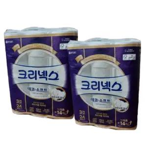 유한킴벌리 크리넥스 데코 앤 소프트 3겹 28M 24롤 x 2팩