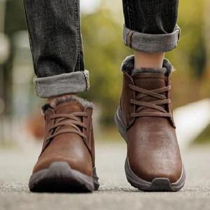 남성 방한화 천연소가죽 겨울 발목부츠  방한부츠 신사화 털신발 수입양모 남자스니커즈 보온신발