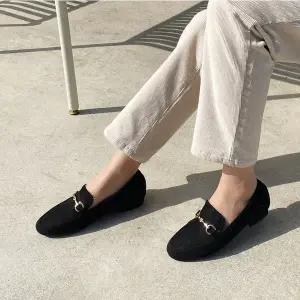 [롯데백화점]소보 라망트 털안감 골드장식 퍼 로퍼 2cm