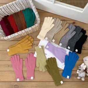 (6color) 미디나 겨울 골지 따듯한 롱 니트 장갑