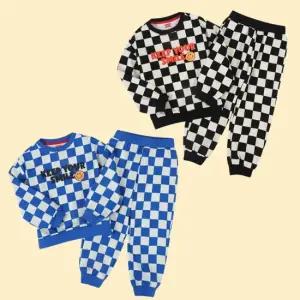 [롯데백화점]코코리따 체커보드융기모티셔츠바지상하세트CEMS24TE6