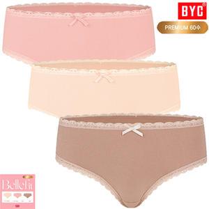BYC60수프리미엄면스판미디레이스삼각팬티3매입 WNR2213