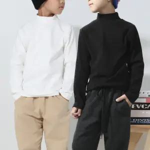 남아 여아 아동 유아 주니어 초등학생 겨울 데일리 면 무지 반목 폴라 반폴라 티셔츠