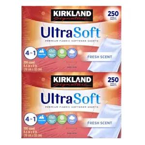 커클랜드 시그네쳐 시트형 섬유유연제 250매x2개 드라이시트 건조기시트 종이형